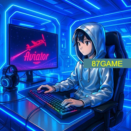 Imagem promocional da 87GAME mostrando a plataforma e suas vantagens