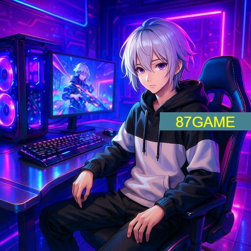 Imagem promocional da 87GAME mostrando a plataforma e suas vantagens