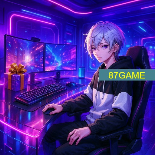 Imagem promocional da 87GAME mostrando a plataforma e suas vantagens