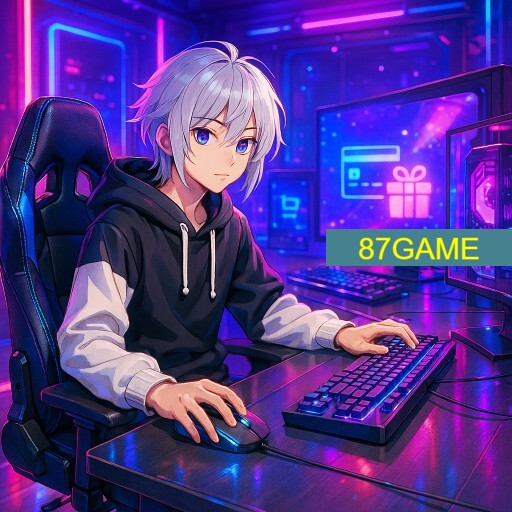 Imagem promocional da 87GAME mostrando a plataforma e suas vantagens