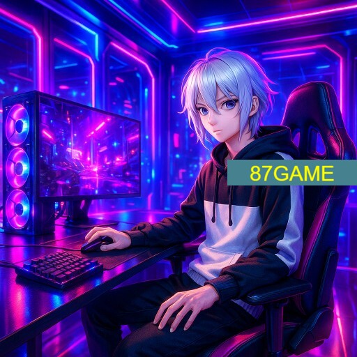 Imagem promocional da 87GAME mostrando a plataforma e suas vantagens