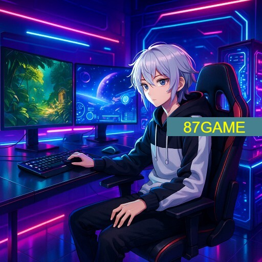 Imagem promocional da 87GAME mostrando a plataforma e suas vantagens