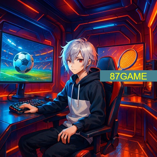 Imagem promocional da 87GAME mostrando a plataforma e suas vantagens