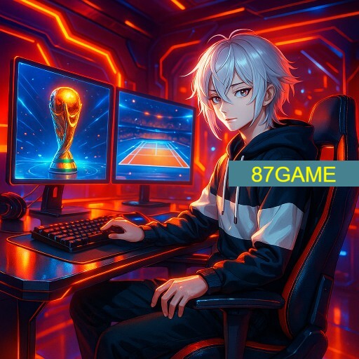 Imagem promocional da 87GAME mostrando a plataforma e suas vantagens