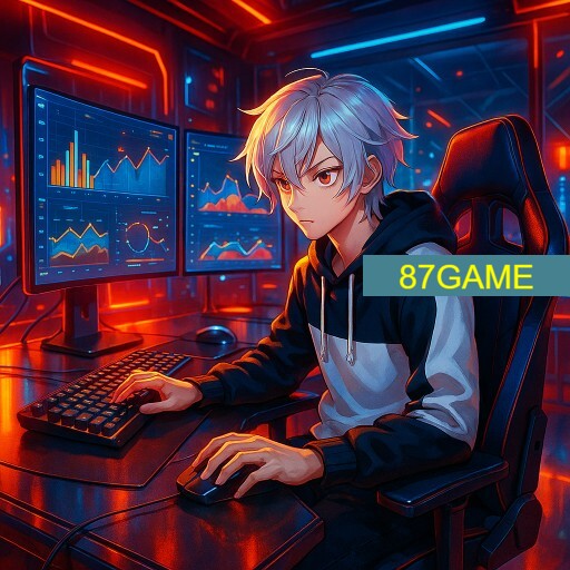 Imagem promocional da 87GAME mostrando a plataforma e suas vantagens