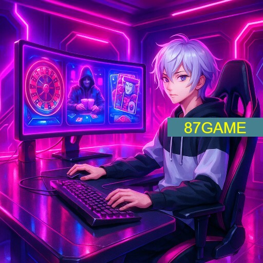 Imagem promocional da 87GAME mostrando a plataforma e suas vantagens
