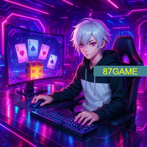 Imagem promocional da 87GAME mostrando a plataforma e suas vantagens