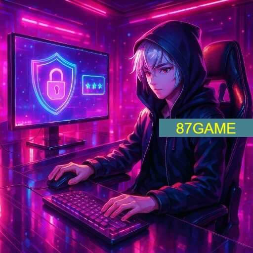 Imagem promocional da 87GAME mostrando a plataforma e suas vantagens