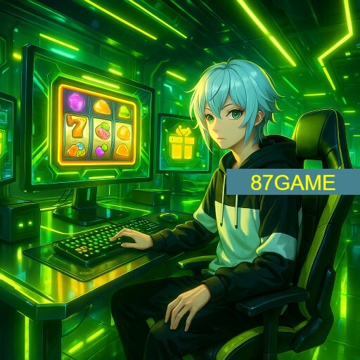 Imagem promocional da 87GAME mostrando a plataforma e suas vantagens